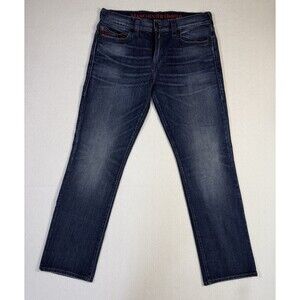 True Religion x Manchester United Jeans Men’s 34 Red Stitch Rare Collab Denim